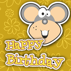 Happy birthday card design. Vector illustration