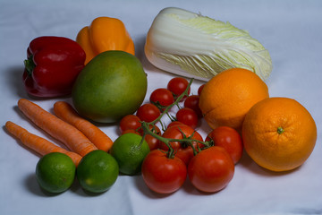 Selection of different fruits and vegetables