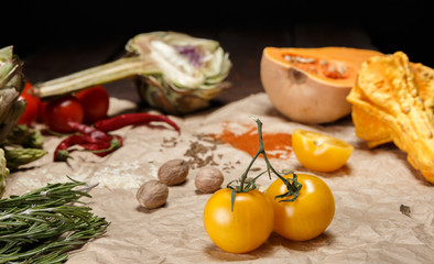 vegetables and spices