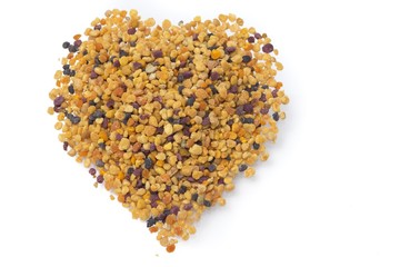 bee pollen superfood isolated on white background