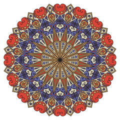 Round ethnic pattern