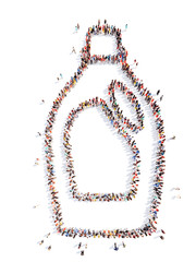 people in the form of plastic bottles.