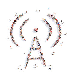 people in the form of Wi fi station.