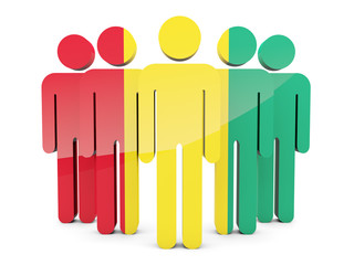 People with flag of guinea