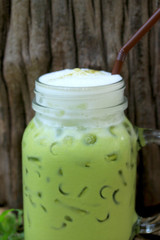 Green tea and milk