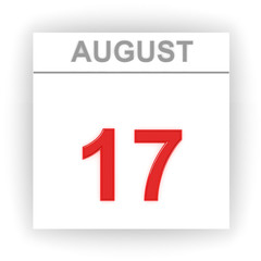 August 17. Day on the calendar