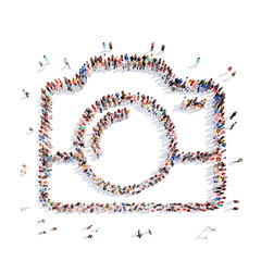 people in the form of a map pointer.