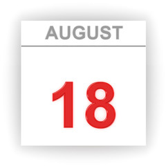 August 18. Day on the calendar