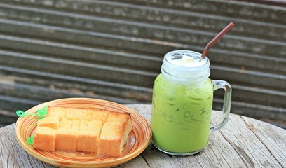 Vintage latte art coffee