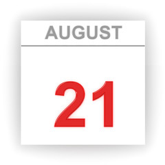 August 21. Day on the calendar.