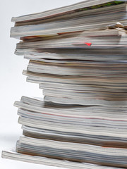 Zeitschriftenstapel