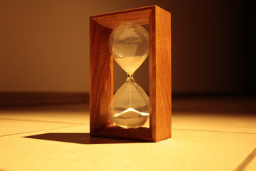 Sandglass with shadow