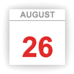 August 26. Day on the calendar