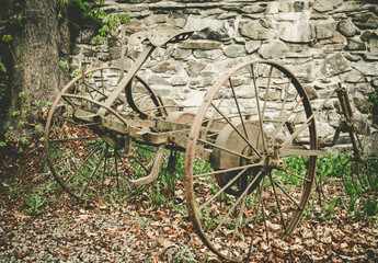 old plow cart
