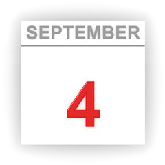 September 4. Day on the calendar.