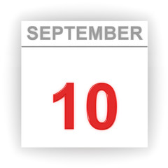 September 10. Day on the calendar.