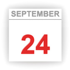 September 24. Day on the calendar.