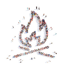 people in the form of fire.