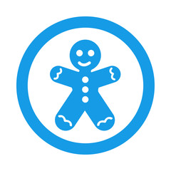 Icono redondo hombre jengibre azul