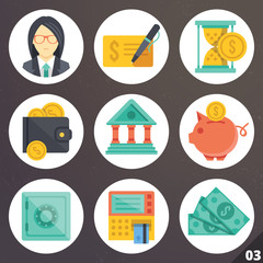 Colorful vector icons for web and mobile applications. Set 3
