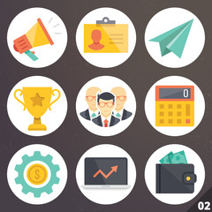 Colorful vector icons for web and mobile applications. Set 2
