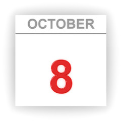 October 8. Day on the calendar.