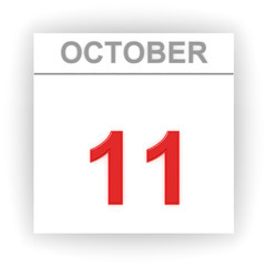 October 11. Day on the calendar.