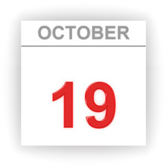 October 19. Day on the calendar.