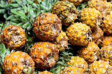 Pineapples at fruit market