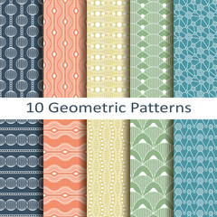 set of ten geometric patterns - 82315519