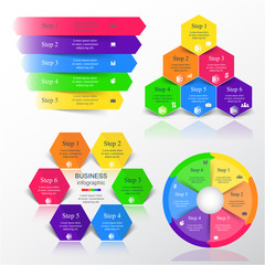 Collection of infographic templates for business