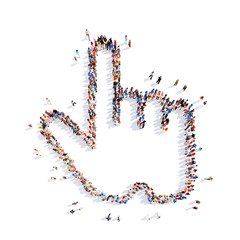 people in the form of cursor.