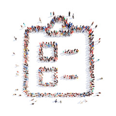 people in the form of a paper bag.