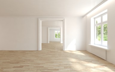 white 3d interior design