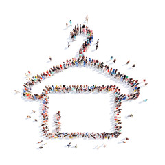 people in the form of clothes hangers.