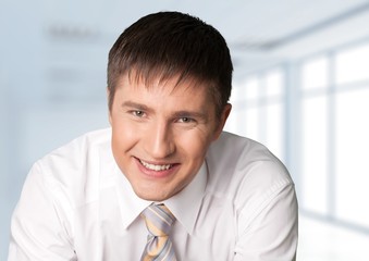 Business. Casual businessman smiling