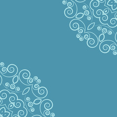 Blue background with ornate pattern