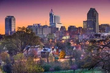 Foto op Plexiglas Raleigh, North Carolina, VS Skyline © SeanPavonePhoto