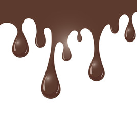 Vector of Melted chocolate dripping for background