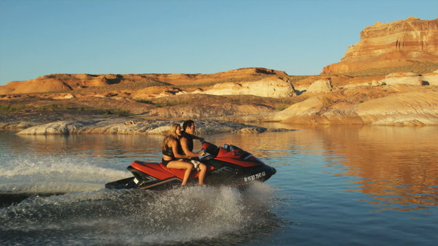 couple on a wave runner