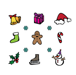Vctor set of Christmas icon
