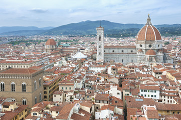 Fototapeta premium Aerial view of Florence, Tuscany, Italy