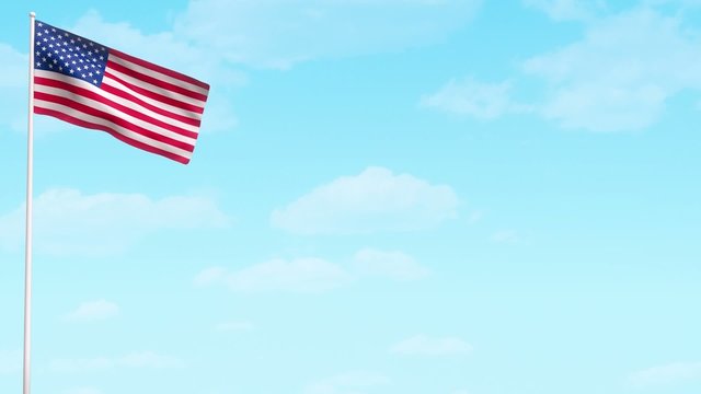 USA American flag video