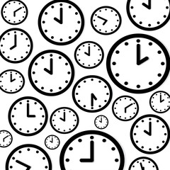 Vector of Seamless Silhouette Clock for background