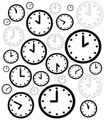 Vector of Seamless Silhouette Clock for background