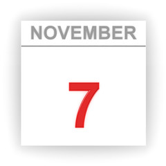 November 7. Day on the calendar.