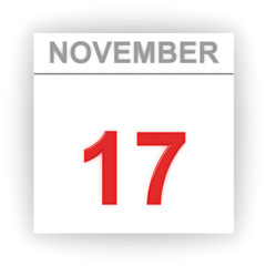 November 17. Day on the calendar.