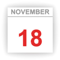 November 18. Day on the calendar.