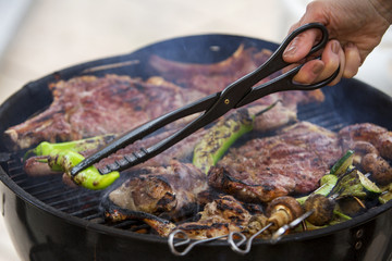barbecue with meat