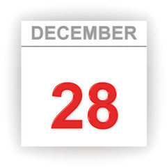 December 28. Day on the calendar.